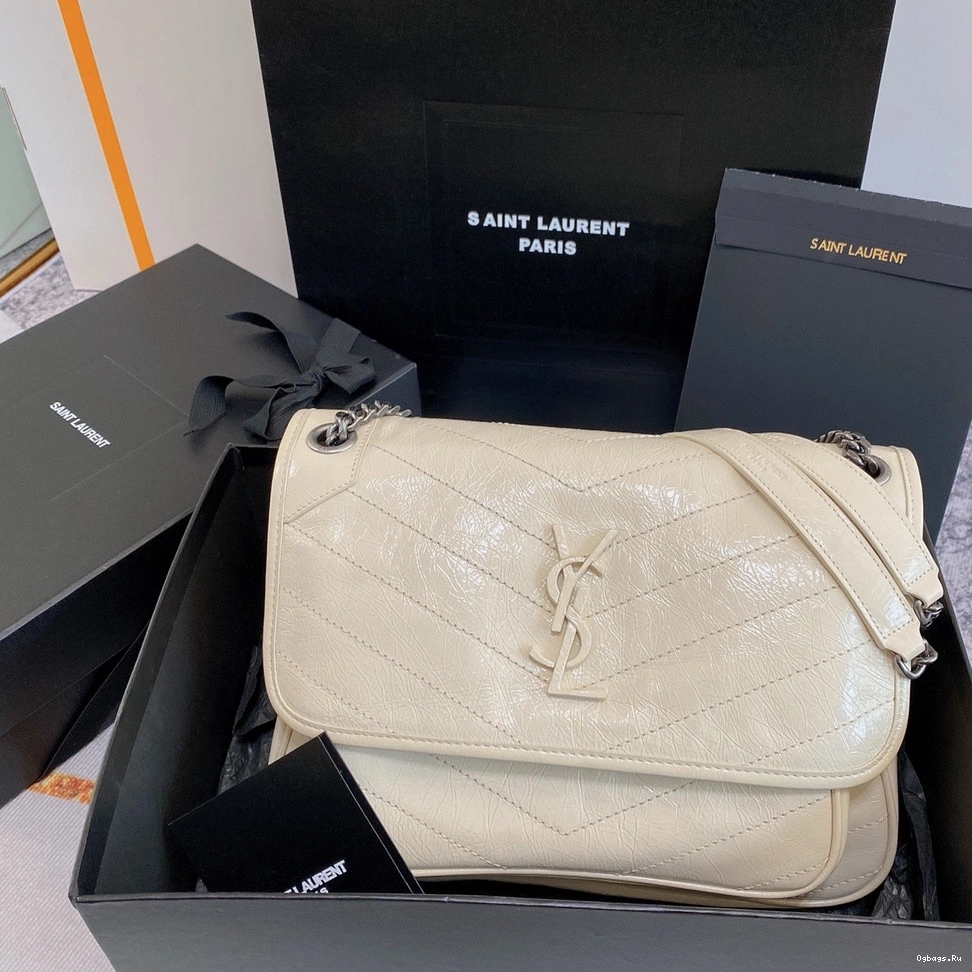 YSL LEATHER-28*20*8CM NIKI MEDIUM IN VINTAGE 0707